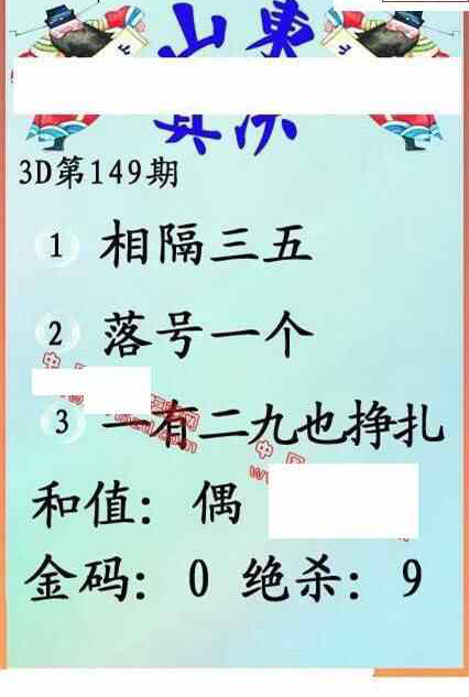 23149期: 福彩3D丹东全图分析