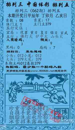 24062期: 福彩3D红黄蓝报