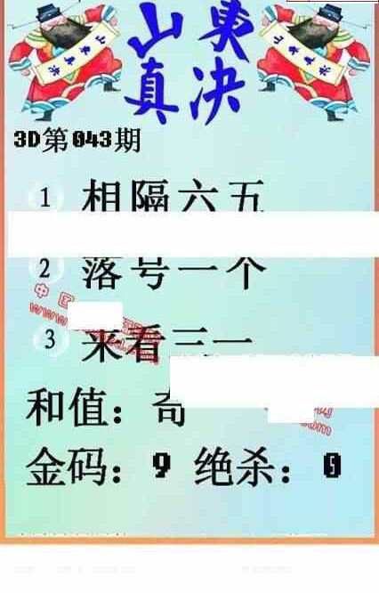 24043期: 福彩3D丹东全图分析