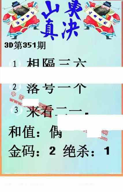 23351期: 福彩3D丹东全图分析