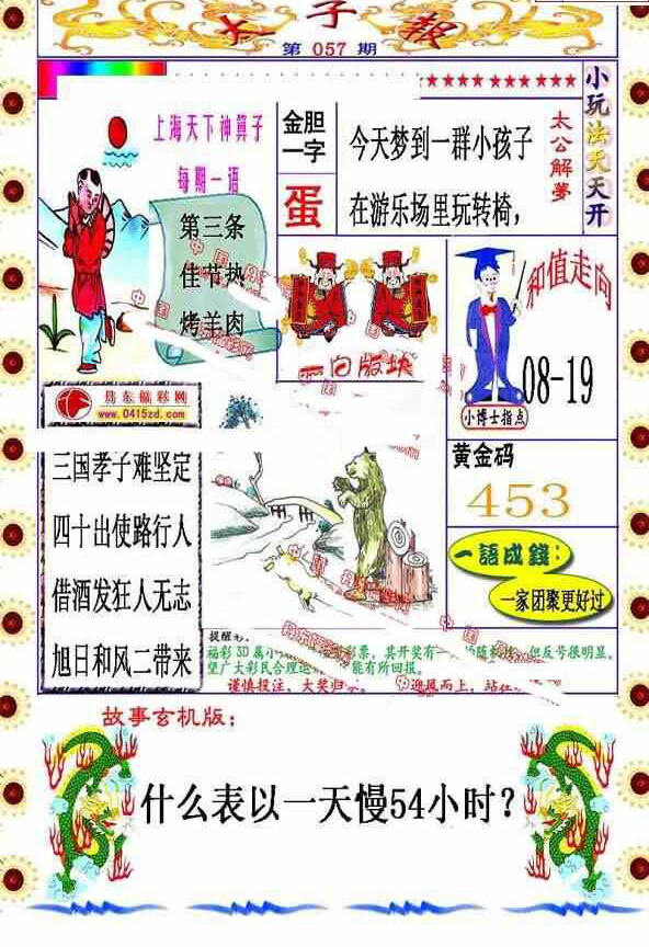 24057期: 福彩3D丹东全图分析