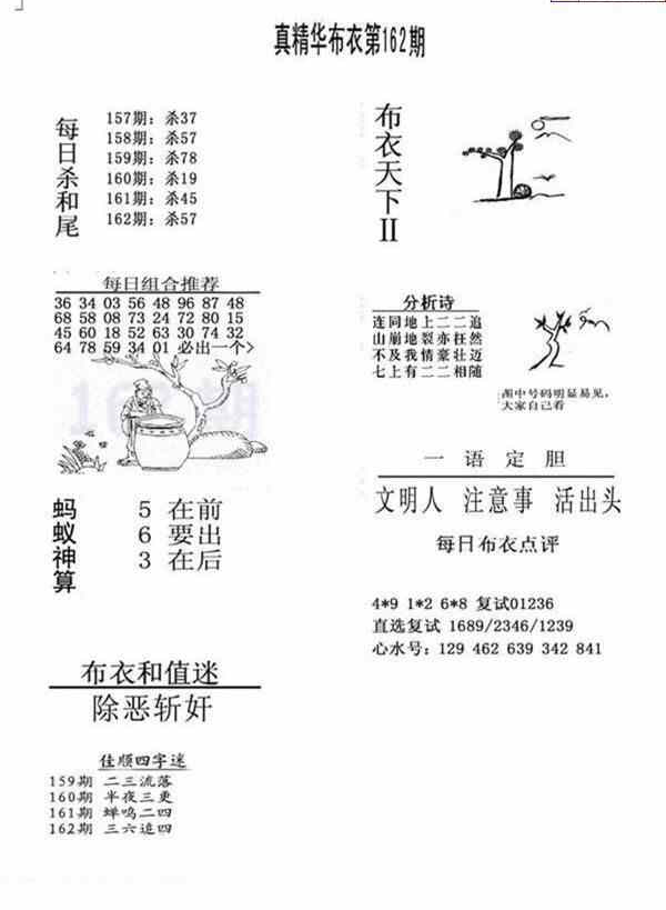 23162期: 福彩3D全套图版参考