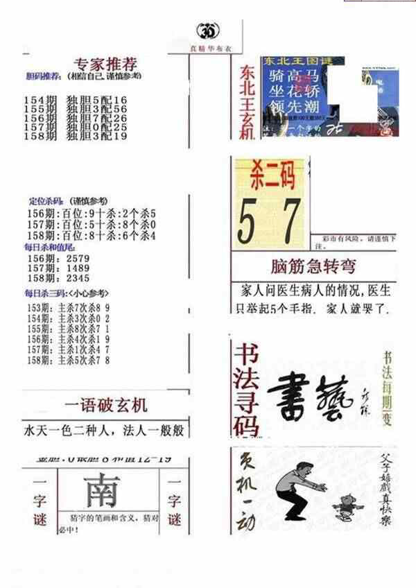 23158期: 福彩3D全套图版参考