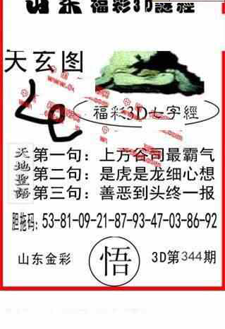 23344期: 福彩3D丹东全图分析