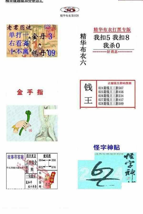 24028期: 福彩3D全套图版参考