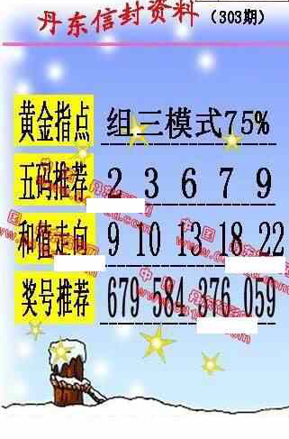 23303期: 福彩3D丹东全图分析