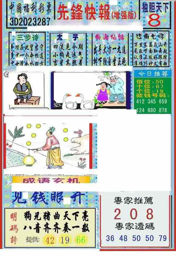 23287期: 福彩3D丹东全图分析