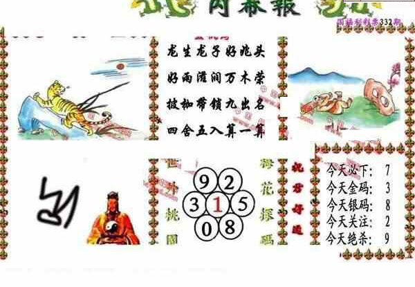 23332期: 福彩3D丹东全图分析