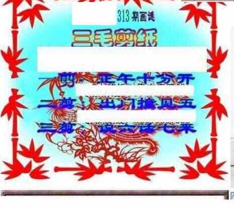 23313期: 三毛3D精品图谜