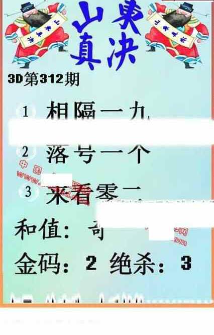 23312期: 福彩3D丹东全图分析