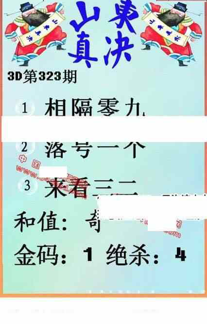 23323期: 福彩3D丹东全图分析