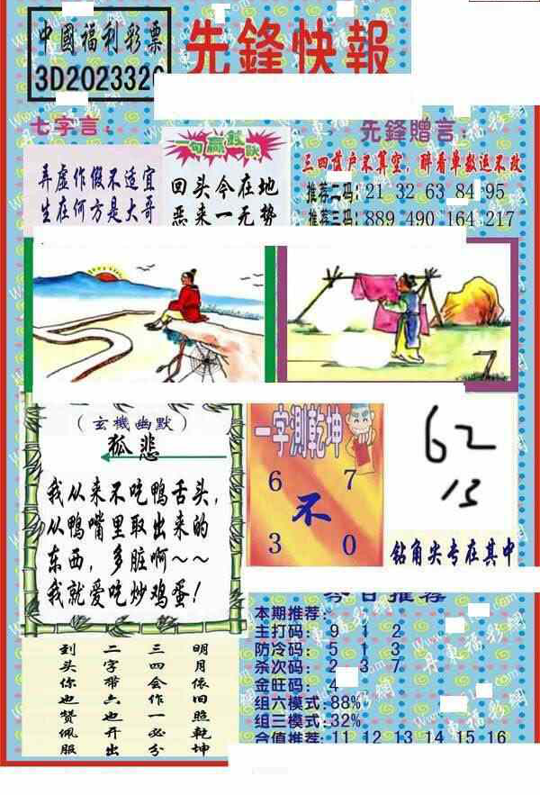 23326期: 福彩3D丹东全图分析