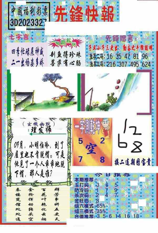 23327期: 福彩3D丹东全图分析