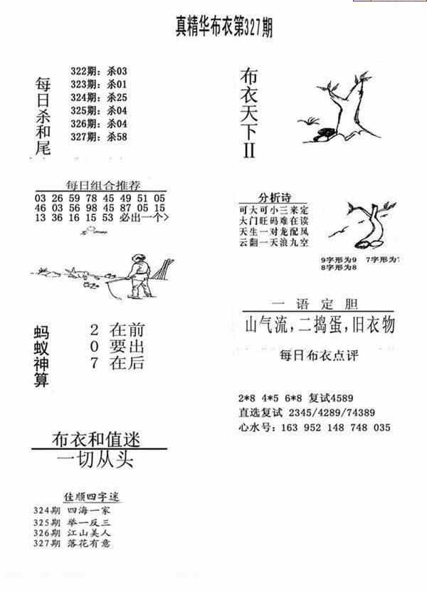 23327期: 福彩3D全套图版参考