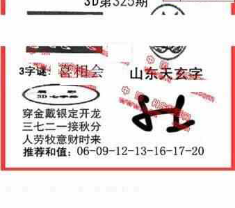 23325期: 福彩3D丹东全图分析