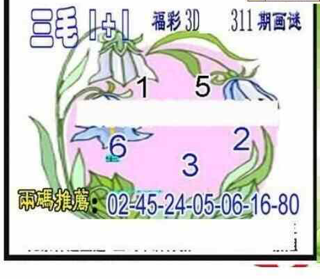 23311期: 三毛3D精品图谜