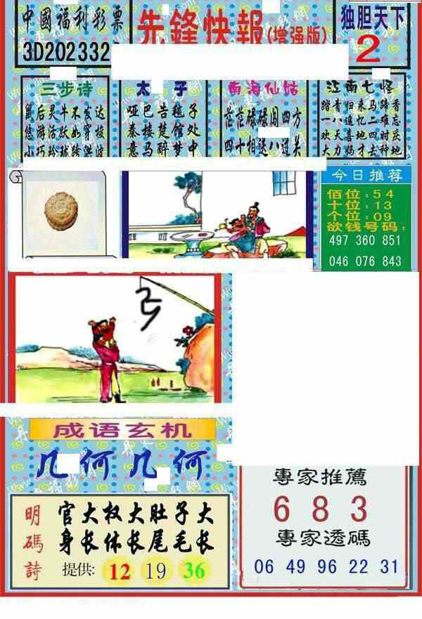 23326期: 福彩3D丹东全图分析