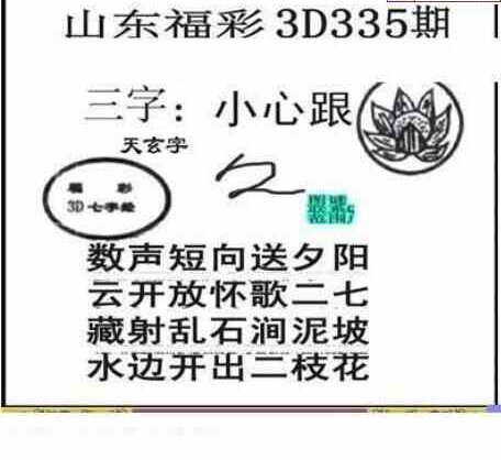 23335期: 三毛3D精品图谜