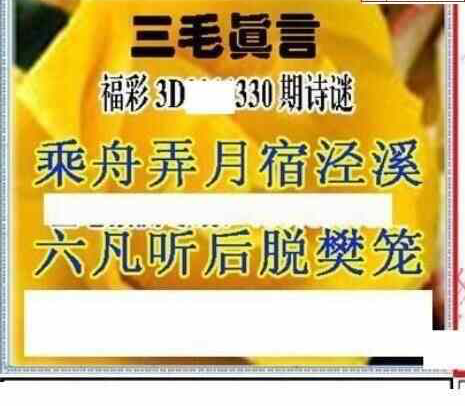 23330期: 三毛3D精品图谜