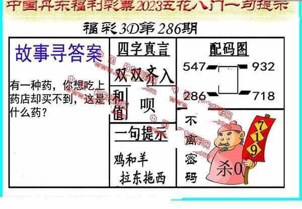 23286期: 福彩3D丹东全图分析