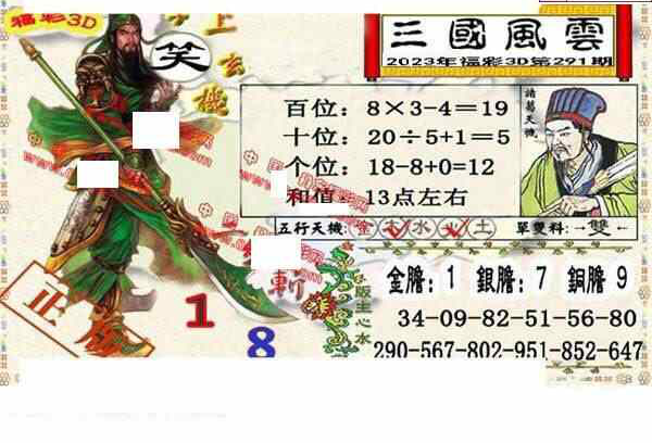 23291期: 福彩3D丹东全图分析