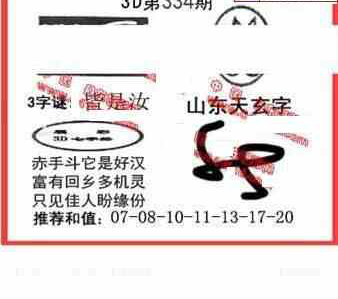 23334期: 福彩3D丹东全图分析