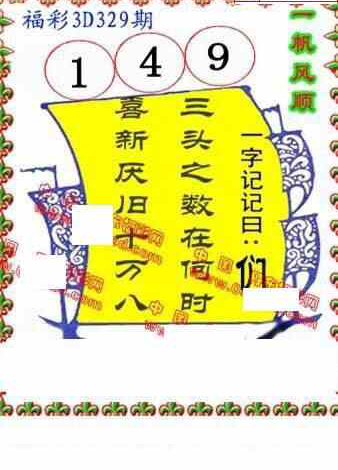 23329期: 福彩3D丹东全图分析