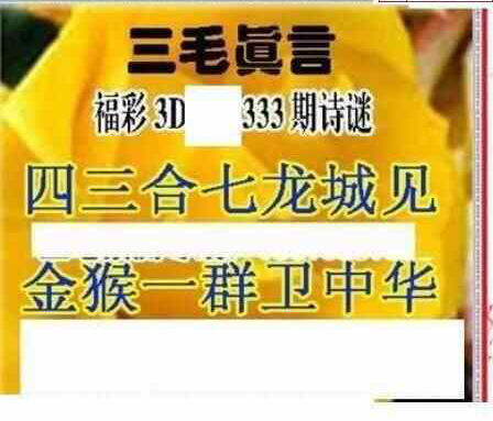 23333期: 三毛3D精品图谜