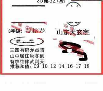 23327期: 福彩3D丹东全图分析