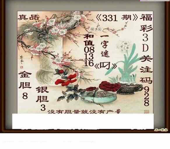 23331期: 白老3D杀码图版