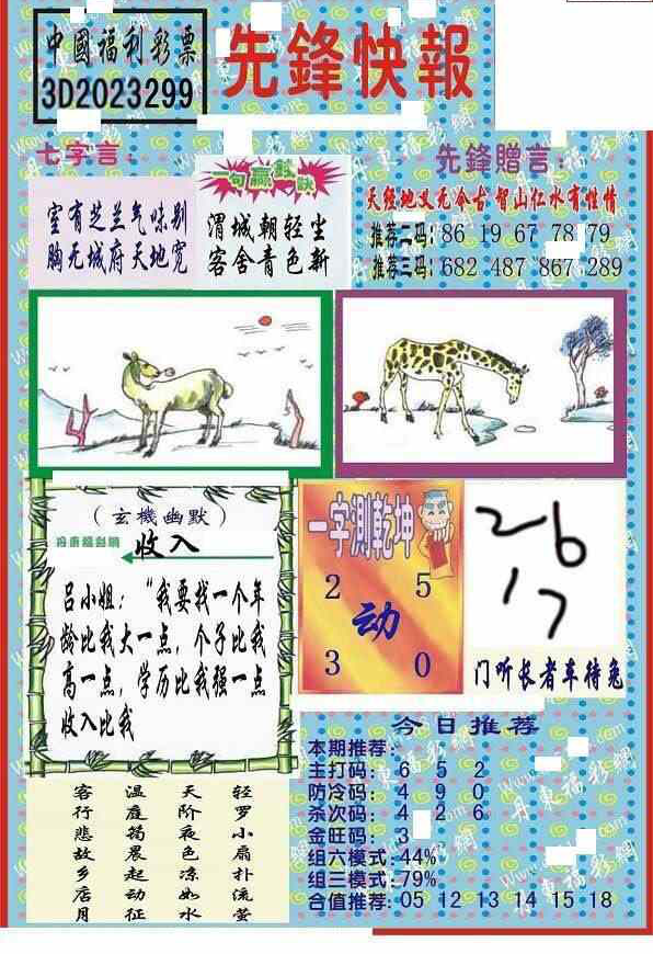 23299期: 福彩3D丹东全图分析