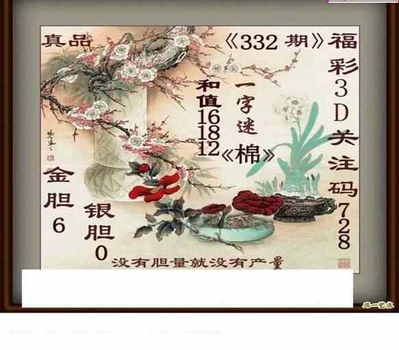 23332期: 白老3D杀码图版