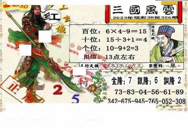 23326期: 福彩3D丹东全图分析