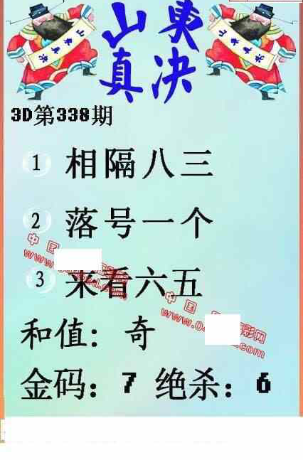 23338期: 福彩3D丹东全图分析