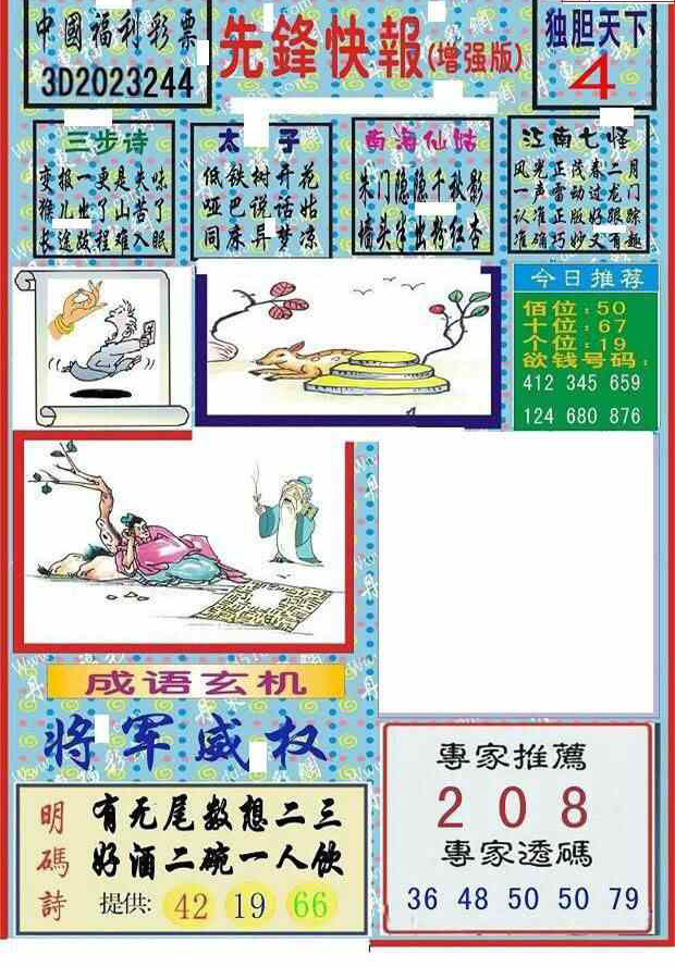 23244期: 福彩3D丹东全图分析