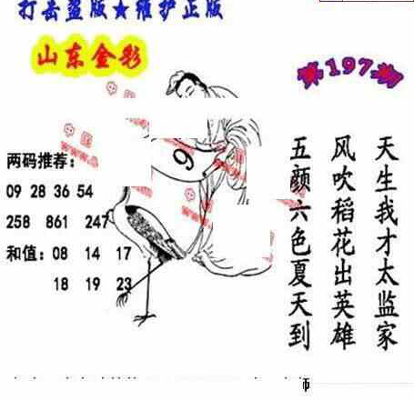 23197期: 福彩3D丹东全图分析