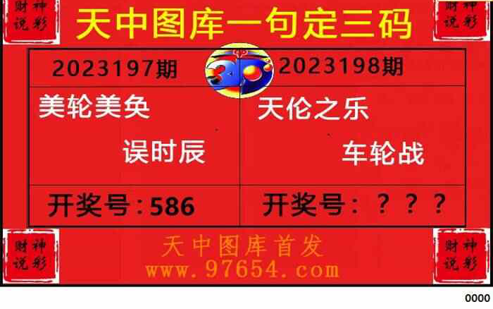 23198期: 财神说彩3D全套图版