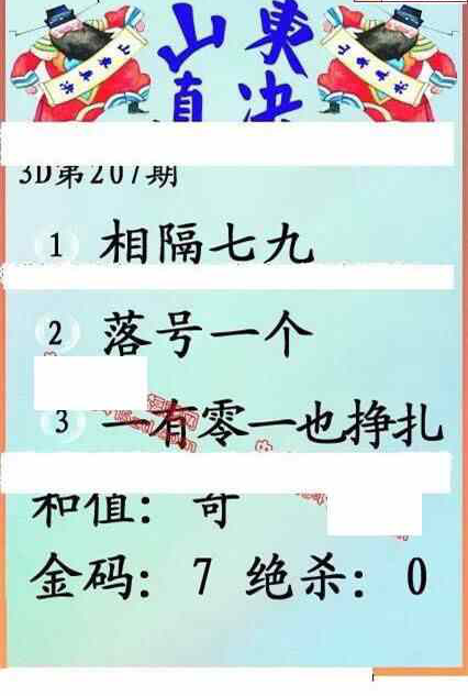 23207期: 福彩3D丹东全图分析