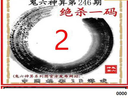 23246期: 福彩3D鬼六神算图
