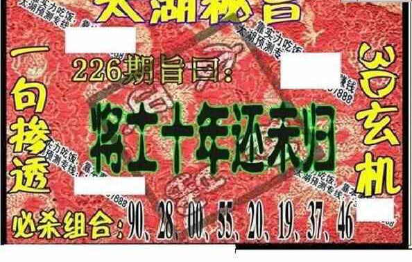 23226期: 太湖图福彩3D精品预测
