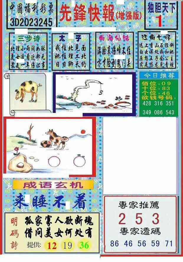 23245期: 福彩3D丹东全图分析