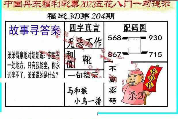 23204期: 福彩3D丹东全图分析