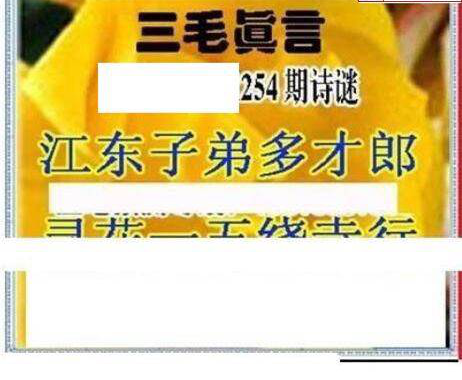 23254期: 三毛3D精品图谜
