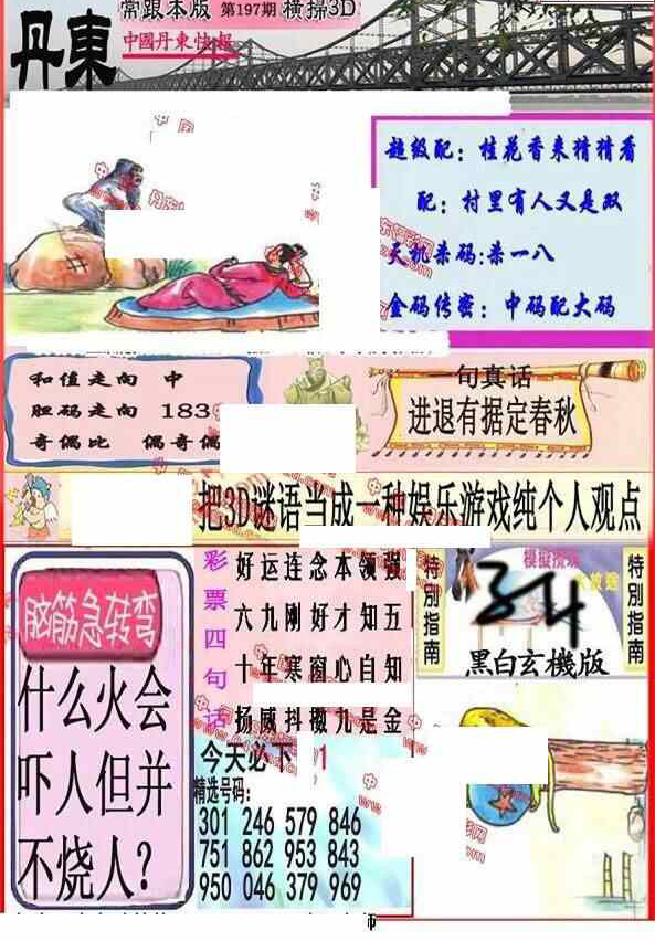 23197期: 福彩3D丹东全图分析
