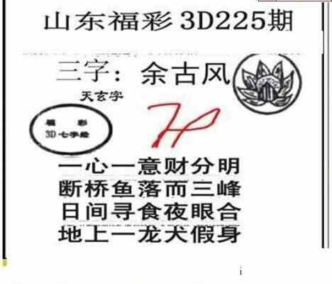 23225期: 三毛3D精品图谜