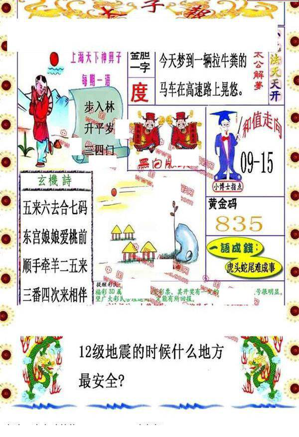 23262期: 福彩3D丹东全图分析