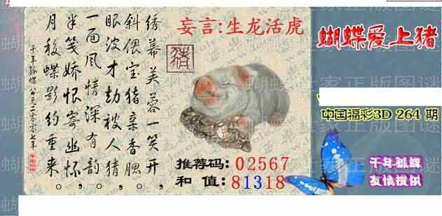 23264期: 3D蝴蝶世家蝴蝶彩图