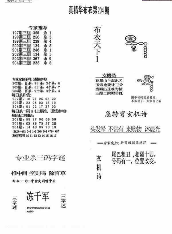 23204期: 福彩3D全套图版参考