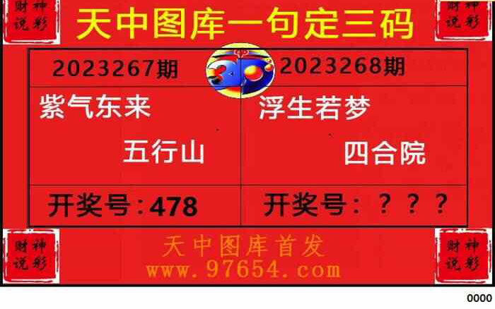 23268期: 财神说彩3D全套图版