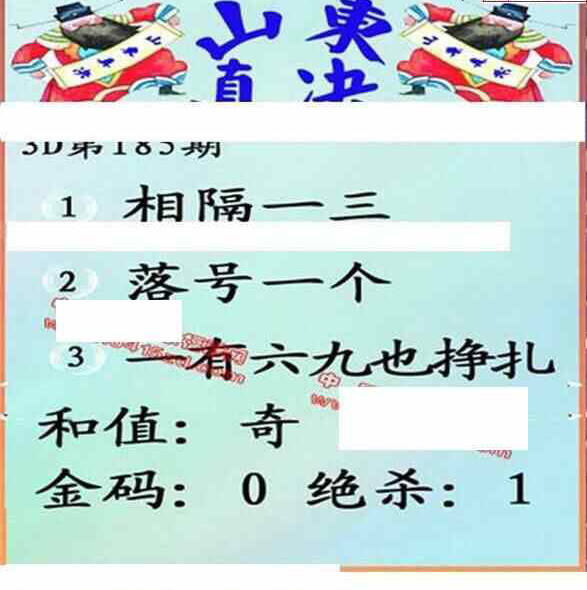 23185期: 福彩3D丹东全图分析